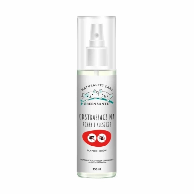 JM SANTE Green Sante - naturalny odstraszacz na pchły i kleszcze dla psa i kota - 150ml