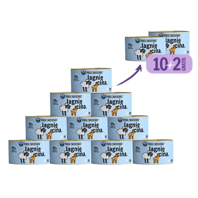 Paka Zwierzaka- karma mokra dla kota jagnięcina 10x200g+2 szt GRATIS !!! 