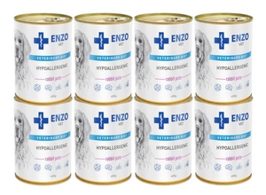 ENZO VET Hypoallergenic dieta hypoallergiczna z królikiem dla psów 8x400g