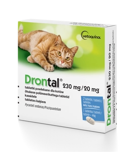 VETOQUINOL Drontal - preparat przeciwpasożytniczy dla kotów (2tabl.)