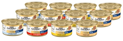 Purina Gourmet Gold mus - mix smaków 12x85g