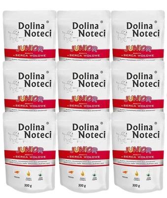 Dolina Noteci PREMIUM Junior bogata w serca wołowe 24 x 300g