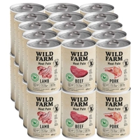 WILD FARM Pate Mix Smaków 30x400g bezglutenowa karma dla psa