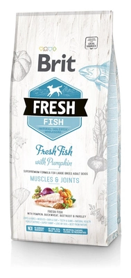 Brit Fresh Fish & Pumpkin Adult Large Muscles & Joints 12kg opakowanie uszkodzone (1764,1273,2204)