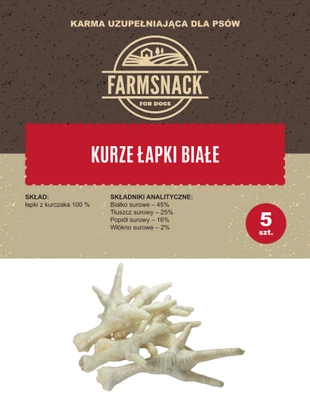 FarmSnack Kurze Łapki Białe 5szt