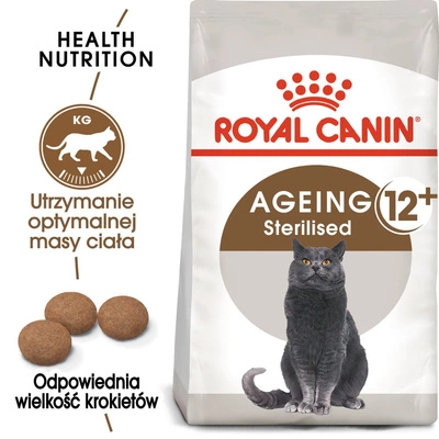 ROYAL CANIN Ageing Sterilised +12 2kg + niespodzianka dla kota GRATIS!