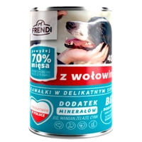 Frendi kawałki w delikatnym sosie z wołowiną 400g dla psa