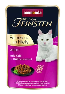 ANIMONDA Cat Vom Feinsten Adult Cielęcina + filet z kurczaka saszetka 85g