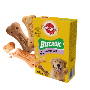PEDIGREE® Biscrok™ Multi Mix 500 g – karma uzupełniająca dla dorosłych psów, o smaku kurczaka, wołowiny i jagnięciny
