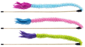 Kerbl - Zabawka dla kota, wędka, różne kolory, zielony/niebieski/różowy, 48 cm