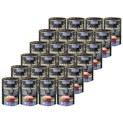 DOLINA NOTECI Super Rafi Cat P&F z przepiórką i wątróbką z królika 24x400g