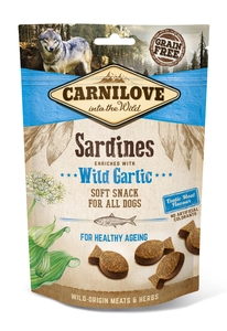 GRATIS Carnilove Semi Moist Snack, sardynki i czosnek niedźwiedzi 200 g