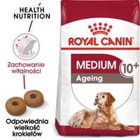 ROYAL CANIN Medium Ageing 10+ 15kg karma sucha dla psów dojrzałych po 10 roku życia, ras średnich opakowanie uszkodzone (1528)