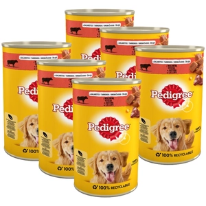 PEDIGREE Adult mokra karma pełnoporcjowa dla dorosłych psów, z wołowiną w galaretce 6x1200g