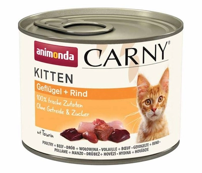ANIMONDA Cat Carny Kitten smak: drób i wołowina 200g 