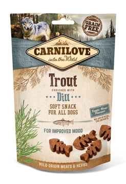 GRATIS Carnilove Semi-Moist Snack, pstrąg i koperek, 200 g
