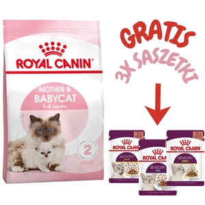 ROYAL CANIN  Mother&Babycat 4kg karma sucha dla kotek w okresie ciąży, laktacji i kociąt od 1 do 4 miesiąca życia + 3 SASZETKI GRATIS!!!