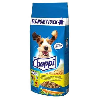 CHAPPI 13,5kg - sucha karma dla psów z drobiem i warzywami / Opakowanie uszkodzone (1074,2075)