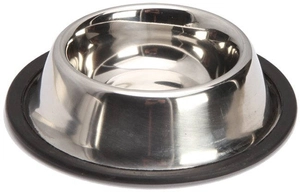 Miska metalowa na gumie antypoślizgowa 0,9l