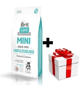 BRIT CARE Mini Grain-Free Light&Sterilised 7kg + niespodzianka dla psa GRATIS!