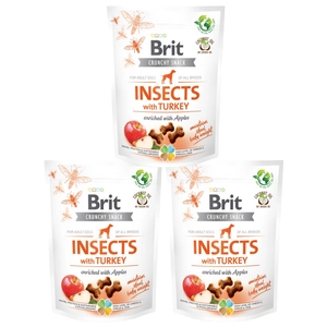 BRIT CARE Dog Crunchy Cracker Insects rich in Turkey 3x200g