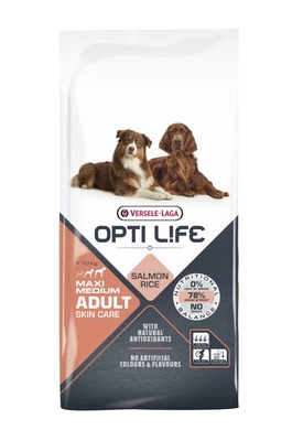 VERSELE-LAGA Opti Life Adult Skin Care Medium&Maxi 12,5kg / Opakowanie uszkodzone (2841) !!! 