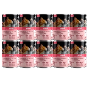 PetRepublic kawałki w sosie z łososiem (sterile) 10x400g dla kota