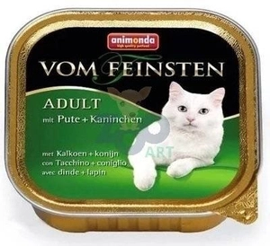 ANIMONDA Vom Feinsten Adult Cat smak: z indykiem i królikiem 100g