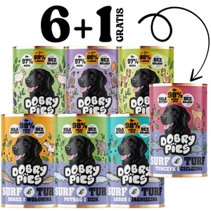 Dobry Pies mix smaków 6x400g + 400g GRATIS