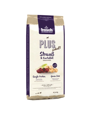 Bosch Plus Adult Struś & Ziemniaki 12,5kg opakowanie uszkodzone (1718)