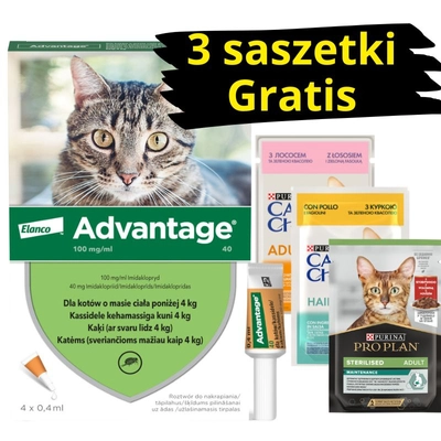 Advantage - dla kotów (0,4mlx4)  *roztwór*  blister