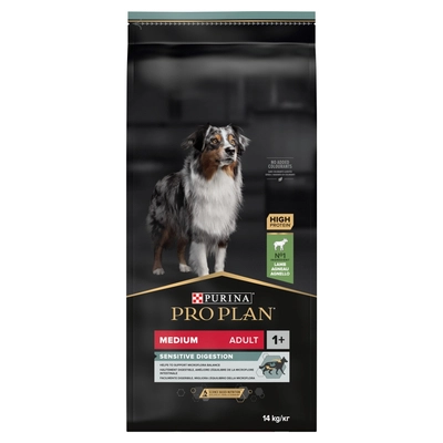 PRO PLAN Sensitive Digestion Medium Adult Karma dla psów bogata w jagnięcinę 14kg /Opakowanie uszkodzone (7980,7989,1708,1978) !!!