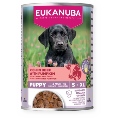 EUKANUBA Mokra karma dla szczeniąt, bogata w wołowinę i dynię 400 g