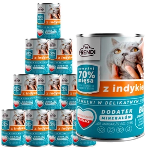 Frendi kawałki w delikatnym sosie z indykiem 10x400g