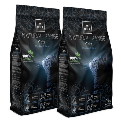 Rex Natural Range Cats Chicken & Rice 2x4kg