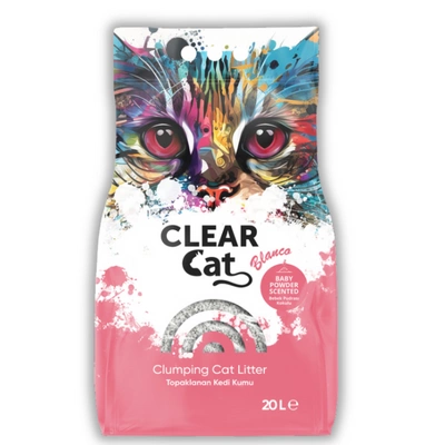 Clear Cat Blanco Baby Powder żwirek bentonitowy 20l- 15,5kg  / Opakowanie uszkodzone (4610)!!!