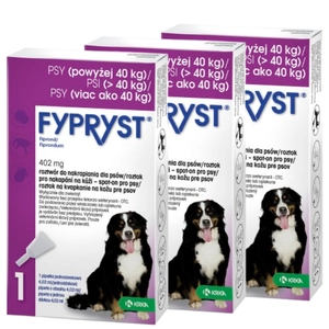 KRKA Fypryst Spot On 402 mg/4,02 ml dla Psów 40 - 60 kg 3 szt.