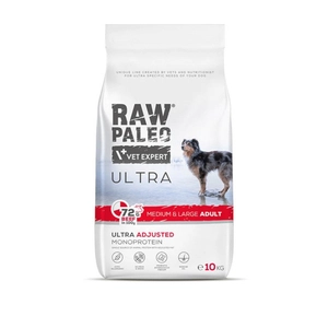 Vetexpert Raw Paleo Ultra Beef Adult Medium/ Large 10kg / Opakowanie uszkodzone (4726) !!!