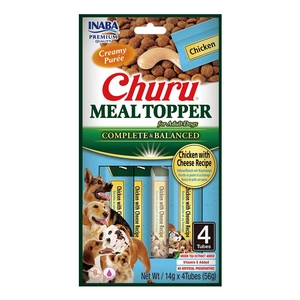 INABA  Dog Meal Topper Chicken With Cheese Recipe 4x14 (56g)