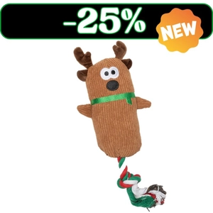 UNIQ PETS PLUSZOWA ZABAWKA DLA PSA SQUEAKIES szarpak renifer z piszczałką 40cm