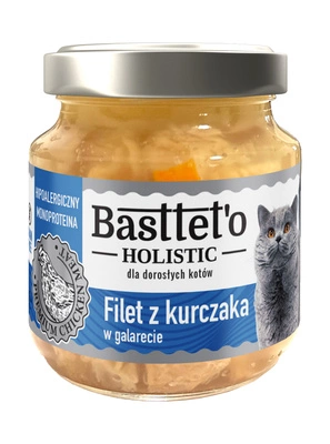 Basttet'o Holistic filet z kurczaka w galerecie dla kotów 130g