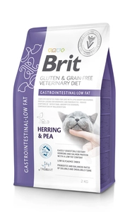 BRIT GF Veterinary Diets Cat Gastrointestinal-Low Fat 2kg / Opakowanie uszkodzone (230) !!!