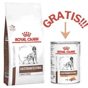 ROYAL CANIN High Fibre Response Gastrointestinal dla psa 14kg +ROYAL CANIN Gastro Intestinal High Fibre 410g puszka GRATIS!!