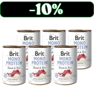 BRIT MONO PROTEIN LAMB & BROWN RICE 6x400g