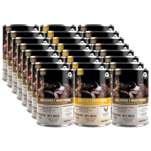 PetRepublic kawałki w sosie z kurczakiem/ z wątróbką i warzywami 24x800g