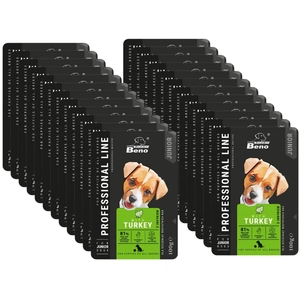 SUPER BENO Junior saszetka dla szczeniąt wszystkich ras z indykiem 24x100g