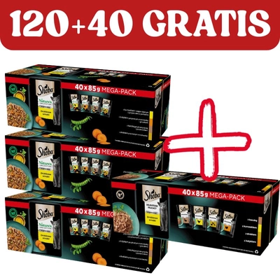 Sheba Nature's Collection Drobiowe Smaki w galaretce - mokra karma dla kota 120x85g + 40x85g GRATIS
