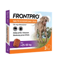  Frontpro tabletki na pchły i kleszcze XL 136mg 25-50kg x 3tabl 