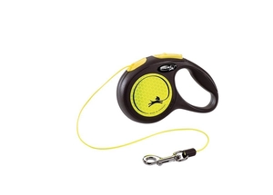 FLEXI Smycz oryginalna New Neon żółta XS - 3m do 8kg - linka