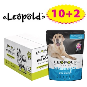 Leopold Premium z drobiem 12x500g - 65% mięsa - dla psa